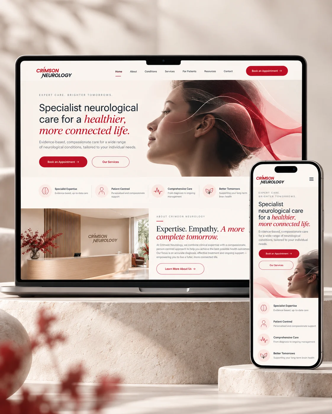 Crimson Neurology digital experience