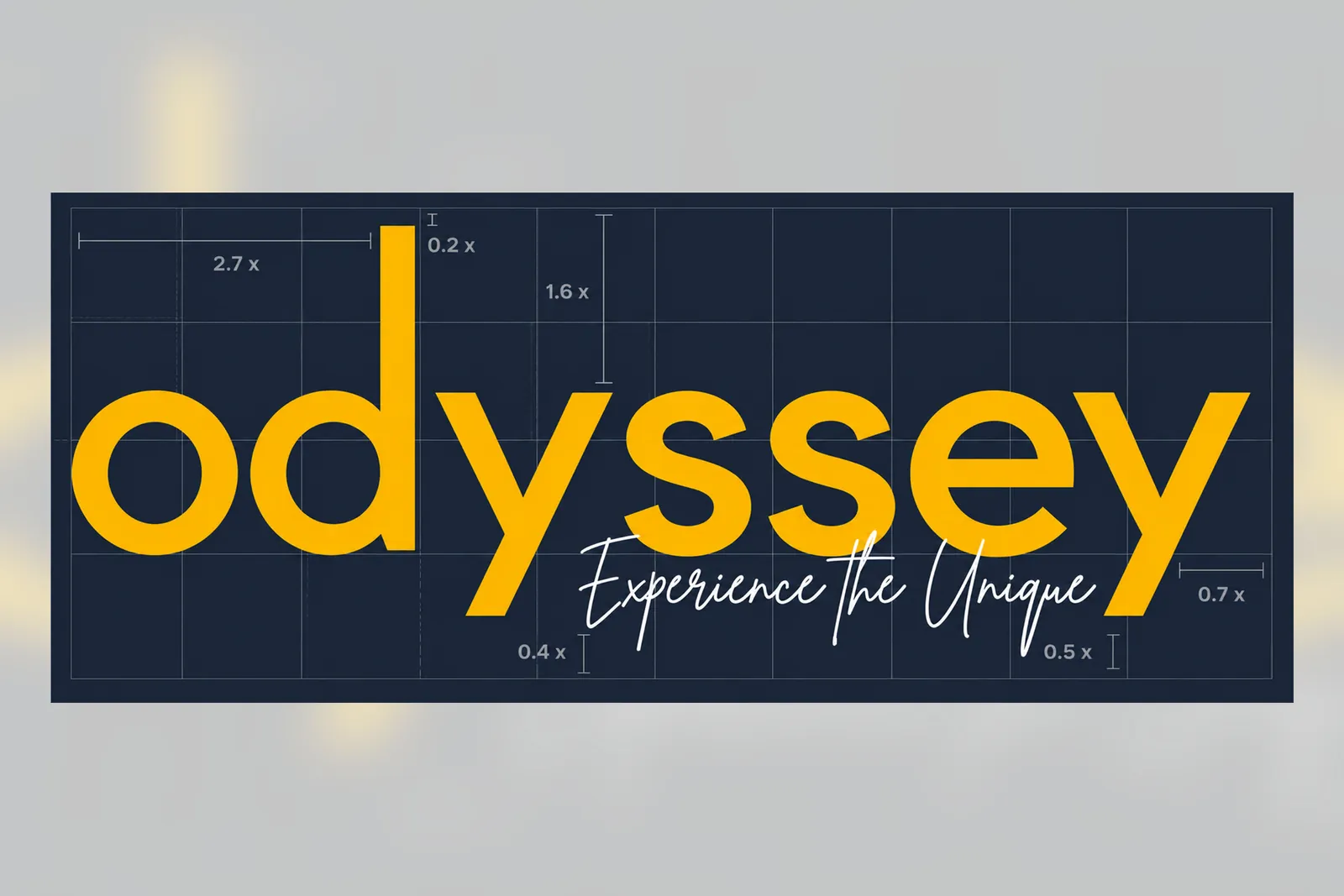 Odyssey — typographic display